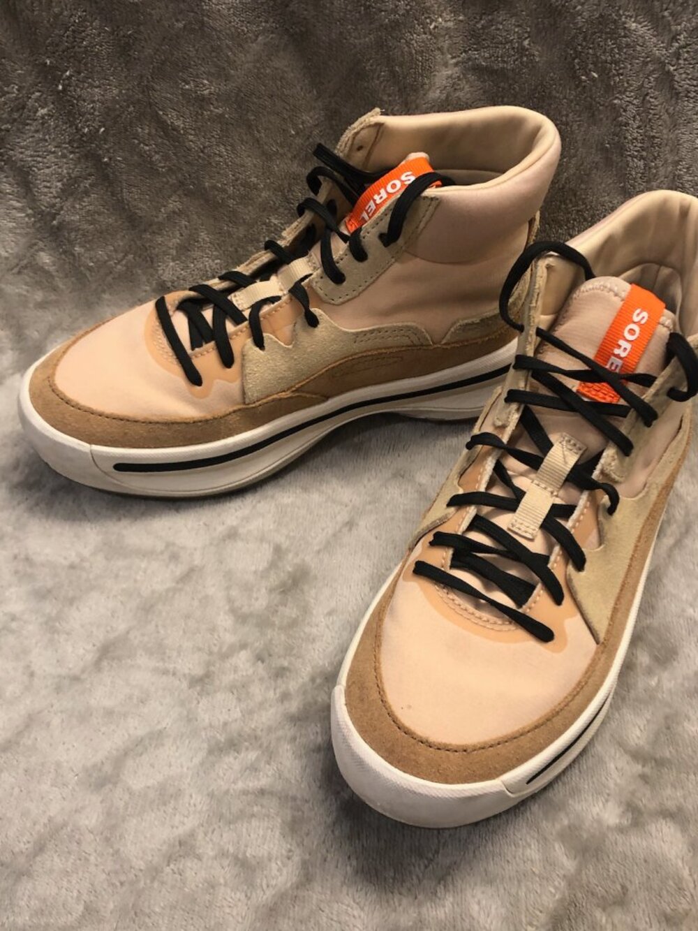 SOREL Women ONA 503 Mid Sneakers Without Insoles US 5.5 Tan Orange Accents Boots